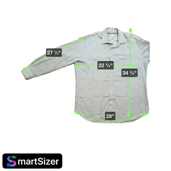 Peter Millar Performance Dress Shirt Pinstripe Long Sleeve Mens Size XL - Picture 7 of 7